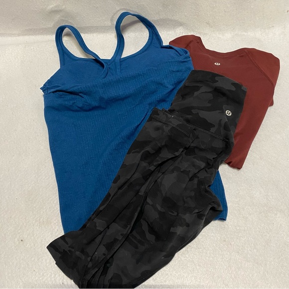lululemon athletica Pants - Lululemon Set of 3 Pieces Align Ebb To Street Swiftly Tech Shirt Leggings 8